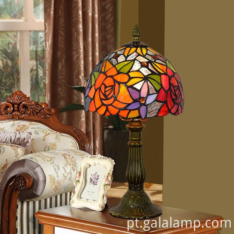 Lâmpada de mesa de vidro elegante para quarto e sala